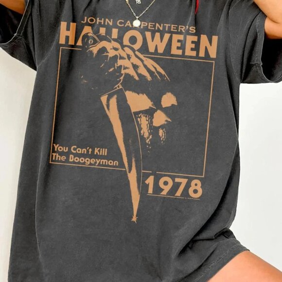 Comfort Colors Halloween Movie 1978 Michael Myers Shirt John Carpenter Horror - Picture 1 of 4